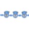 Panduit Ring Terminal, #8 Stud Size, 14 AWG, 600 V, Nylon Insulated, Blue, Crimp Termination Only, 3000 PK PNF14-8R-3K - alternate 2